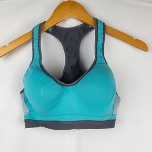 Victoria's Secret VS Sport Padded Racerback Sports Bra Blue Gray Green